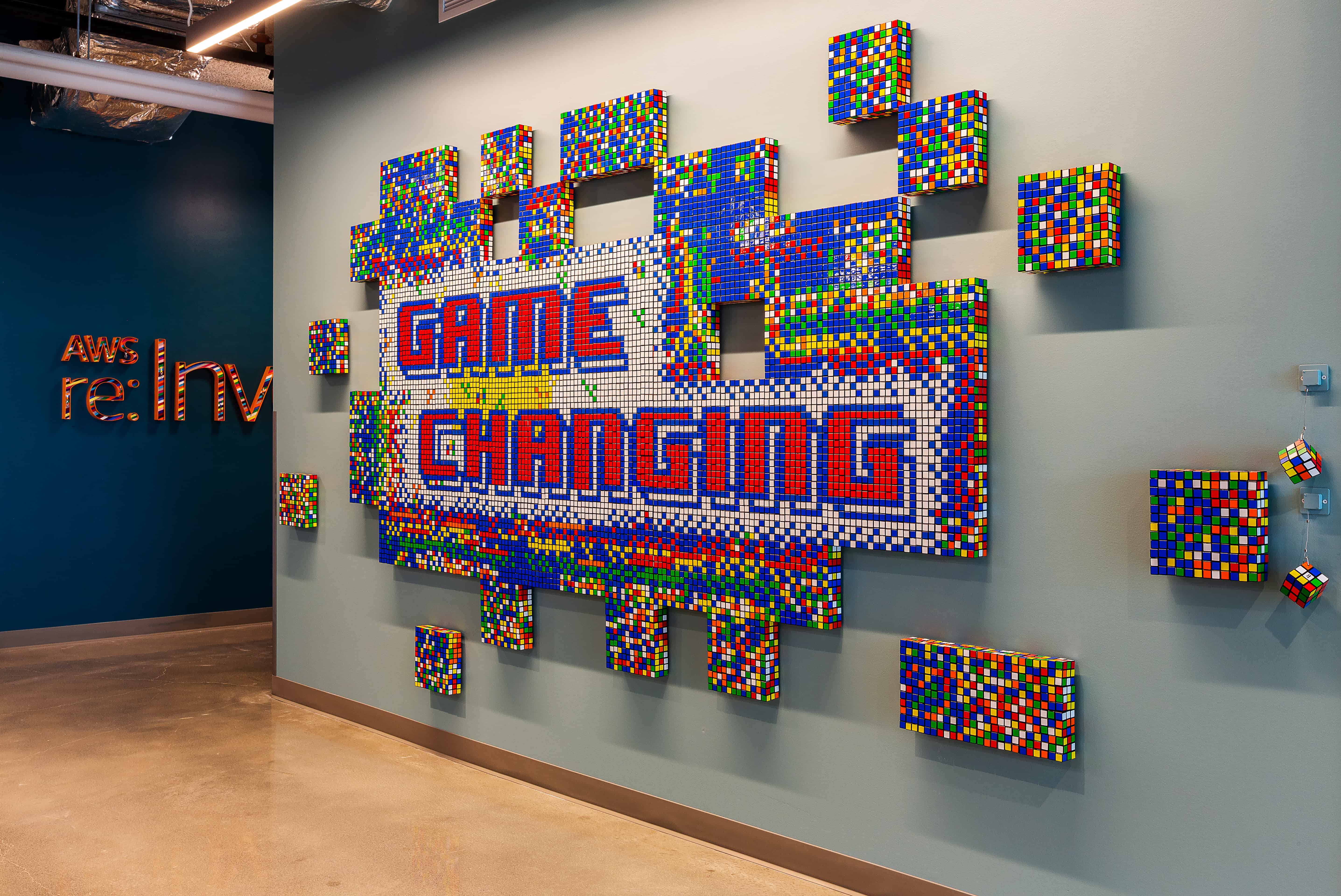 AWS re:Invent Game Changing Rubik's Cube Art Installation